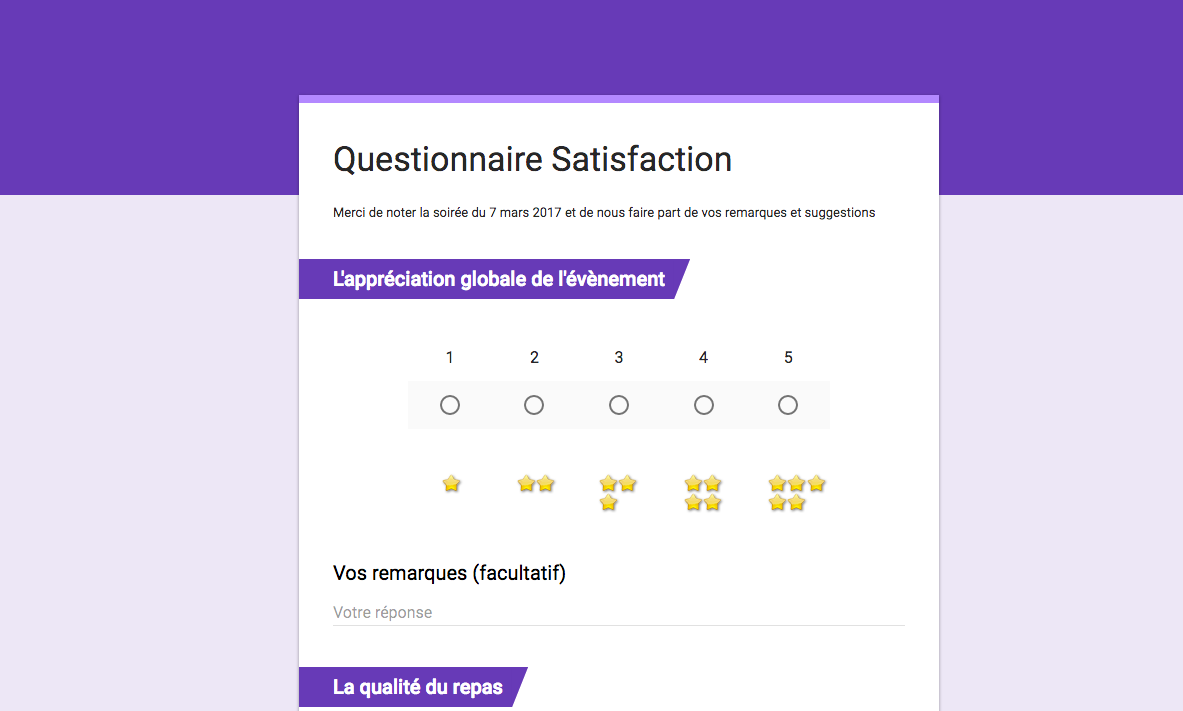 Retour Questionnaire Satisfaction Soiree Du 7 Mars 2017 Communitilt